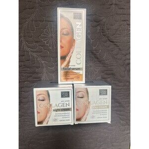 Dead Sea Collection Beauty 3pc Collagen Day & Night Cream And Facial Serum Gift